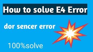 How to solve e4 error in hp gt 5810 5820 [upl. by Nwahsat]