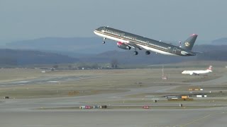 Royal Jordanian Airbus A321 departure at Zurich Airport [upl. by Hanway]