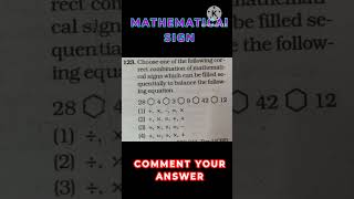 Reasoning Questions  Mathematical sign  Mathematics Reasoning tricks  reasoning maths shorts [upl. by Argent]