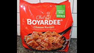 Chef Boyardee Frozen Meal Cheese Ravioli Review [upl. by Eyllom]