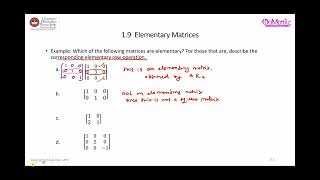 Introduction to Elementary Matrices [upl. by Rolo800]