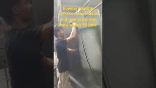 Powder coating process colour black ⚫️ youtubeshorts subscribe [upl. by Nivak]