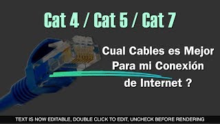 CAT5 vs CAT6 vs CAT7 Principales Diferencias [upl. by Linc429]