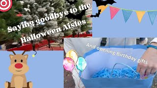 A farewell to Halloween at Target amp Opening Birthday gifts [upl. by Atnwahs31]