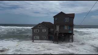 Oceanfront house collapses into ocean in Rodanthe North Carolina [upl. by Melodee]