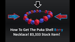 How To Get The Puka Shell Berry Necklace UGC  Danimals Adventure World  Roblox [upl. by Radferd111]