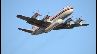 Conair Aviation Lockheed L188 CF Electra CFYYJ Takeoff From YXX [upl. by Nord]