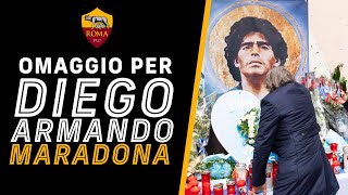 🙏🔟🙏 Il commovente omaggio di Bruno Conti e dellAS Roma a Diego Armando Maradona ❤️ [upl. by Roze]