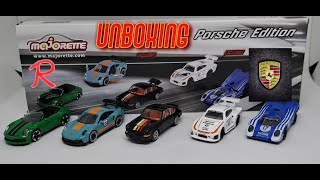 Majorette unboxing New Porsche 5 pack Really cool cars [upl. by Ogait]