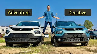 2021 Tata punch Comparison Adventure vs Creative  Feature differences Price  Detailed Video [upl. by Refinnaj]