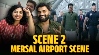 MERSAL MASS Airport Scene REACTION🔥  Thalapathy Vijay  Atlee  A R Rahman  SCENE 2 AshwinKavya [upl. by Halyk]