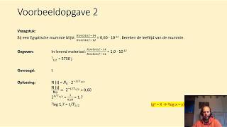 Halveringstijd  halfwaardetijd voorbeeldopgave 2 [upl. by Rafaela388]