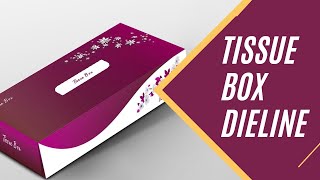 Tissue Box Packaging Dieline in Adobe Illustrator Tutorial  Make Dieline  Packaging Template [upl. by Ratha]