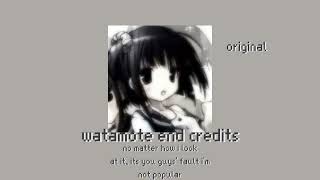 watamote end credits  sped up  original  🎧🖇 [upl. by Paluas]