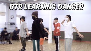 watch bts learn their dances [upl. by Nnylyt]