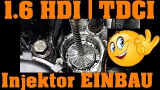 1 6 HDI  TDCI Injektor Einbau  Teil 2 🔧 [upl. by Lennor447]