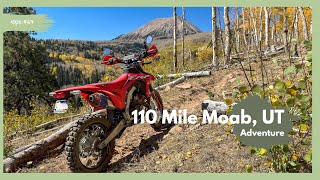 Riding Moab with a Local Honda CRF450RL Conquers 110 Miles of Epic Terrain [upl. by Aihseket]