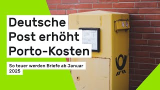 Deutsche Post erhöht Porto So teuer werden Briefe ab Januar 2025 [upl. by Etteloiv]