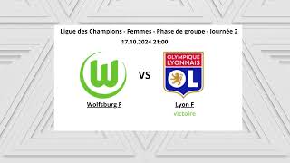 Prono Du Jour  Ligue des Champions Femmes Phase de groupe Journée 2 ‐ Wolfsburg VS Lyon [upl. by Blessington842]