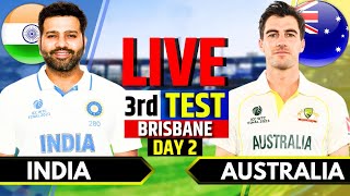 India vs Australia 3rd Test Day 2  IND vs AUS Live Match Live Cricket Match Today 2nd Session [upl. by Arobed]