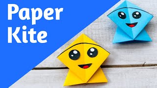 Cute Origami Kite  Making Kite out of Paper  Easy Paper Craft [upl. by Bernardi31]