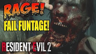 Resident Evil 2 Remake  HARD MODE RAGE FAIL FUNTAGE [upl. by Alejandro]