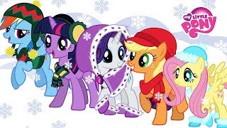 Winter Fashion amp Style Game with Rainbow Dash amp Fluttershy MLP [upl. by Oileve]