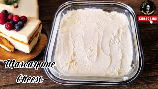 Homemade Mascarpone Cheese  Italian Cream Cheese Recipe [upl. by Anilemrac780]