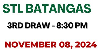 STL Batangas result today live 830 PM  November 08 2024 830 PM draw [upl. by Oisinoid]