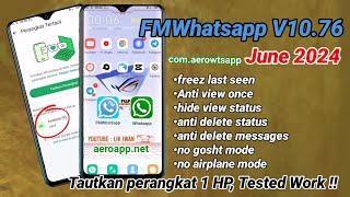 WA mod terbaru  FMwhatsapp v1076 aeroapp  WA gb terbaru 2024 tested tautkan perangkat 1 hp [upl. by Ahsitniuq8]