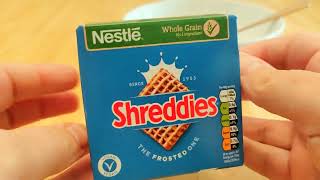 Nestle Frosted Shreddies  40g Cereal Box  Asmr Opening amp Presentation [upl. by Elia]