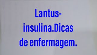 Aplicação da insulina lantus [upl. by Epstein]