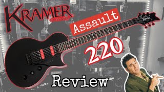 Kramer guitars Assault 220 review  my first time playing a Kramer [upl. by Nomihs6]