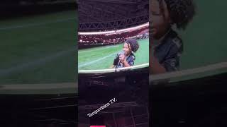 Heiress and her dad TI performed Live Your Life together at the Falcons game She is a star [upl. by Adhern294]