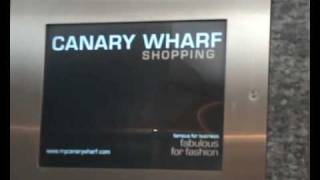 Tour of Lifts at canary wharf shopping centres [upl. by Nylear]