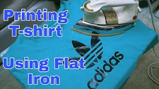 DIY Custom Brand Tshirt Using Flat Iron  Heat Transfer Vinyl kuyaNeilsvlog [upl. by Ez190]