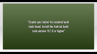 quotGradle sync failed No installed build tools found Install the Android build tools version 19 [upl. by Gonick]