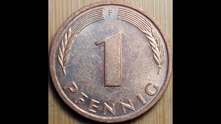 1 Pfennig 1987 Bundesrepublik Deutschland F Rare [upl. by Ahseena]