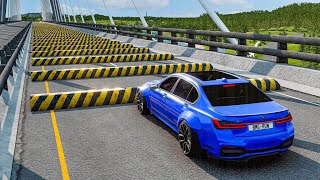 Car vs 101 Speedbump BeamNG Drive Challenge Ends in Total Destruction [upl. by Ocsinarf]