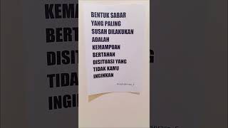 Bersabar disetiap situasi apapun ungkapanrasa6 [upl. by Karon]