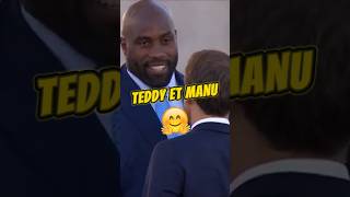 Teddy et Manu 🤗 parodie humour fakesituation macron teddyriner cravate [upl. by Anivahs]