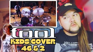 Kids Cover quot46 amp 2quot Tool Cover Drummer Reacts [upl. by Muslim456]