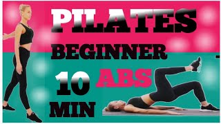 10 min Flat Stomach amp Tight Waist Beginner Friendly Pilates Workout [upl. by Ahders]