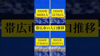 人口推移【帯広市▶函館市】1920年 1950年 2000年 2024年 Population Trends 地理 比較 shorts [upl. by Aretta]