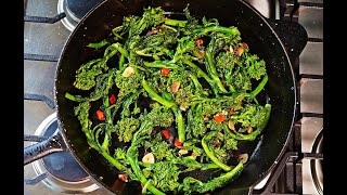 Simply Delicious Rapini broccoli rabe  CaribbeanPotcom [upl. by Mudenihc]