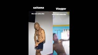 Saitama vs Nepali Vlogger 75hardchallenge shorts exercise saitama [upl. by Hsirap465]