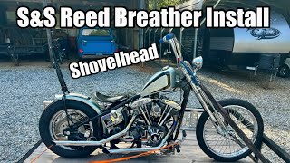 SampS Reed Breather Install  FXR Shovelhead Chopper [upl. by Bullion]