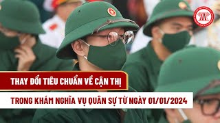 Thay đổi tiêu chuẩn về cận thị trong khám nghĩa vụ quân sự từ ngày 01012024  THƯ VIỆN PHÁP LUẬT [upl. by Gwendolin575]