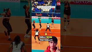 Backrow attack volleyball Elena vs Bell [upl. by Delainey83]