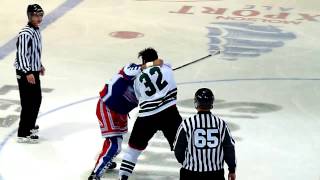 Hockey Fight Thomas Bellemare vs Alex Penner 31102014 LNAH [upl. by Dorcy]